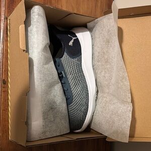 Puma Black and Gray Athletic Shoes with Cushioned Midsole